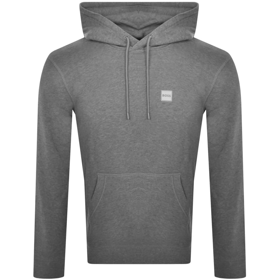 Boss hoodie grey on sale
